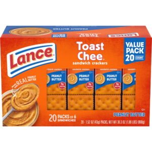 6ct Lance Crackers Toast Chee PB 20PK