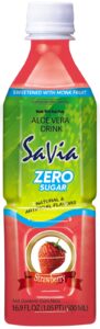Savia Aloe Vera Drink Zero Sugar Strawberry 12/16.9oz